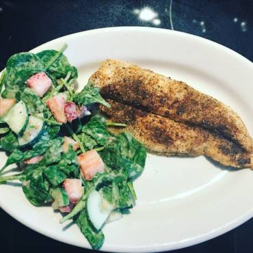 Great Tasting Air Fried Fish & Spinach Salad Recipes