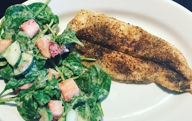 Great Tasting Air Fried Fish & Spinach Salad Recipes